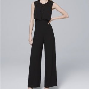 WHBM Lace Jumpsuit Wide Leg 10